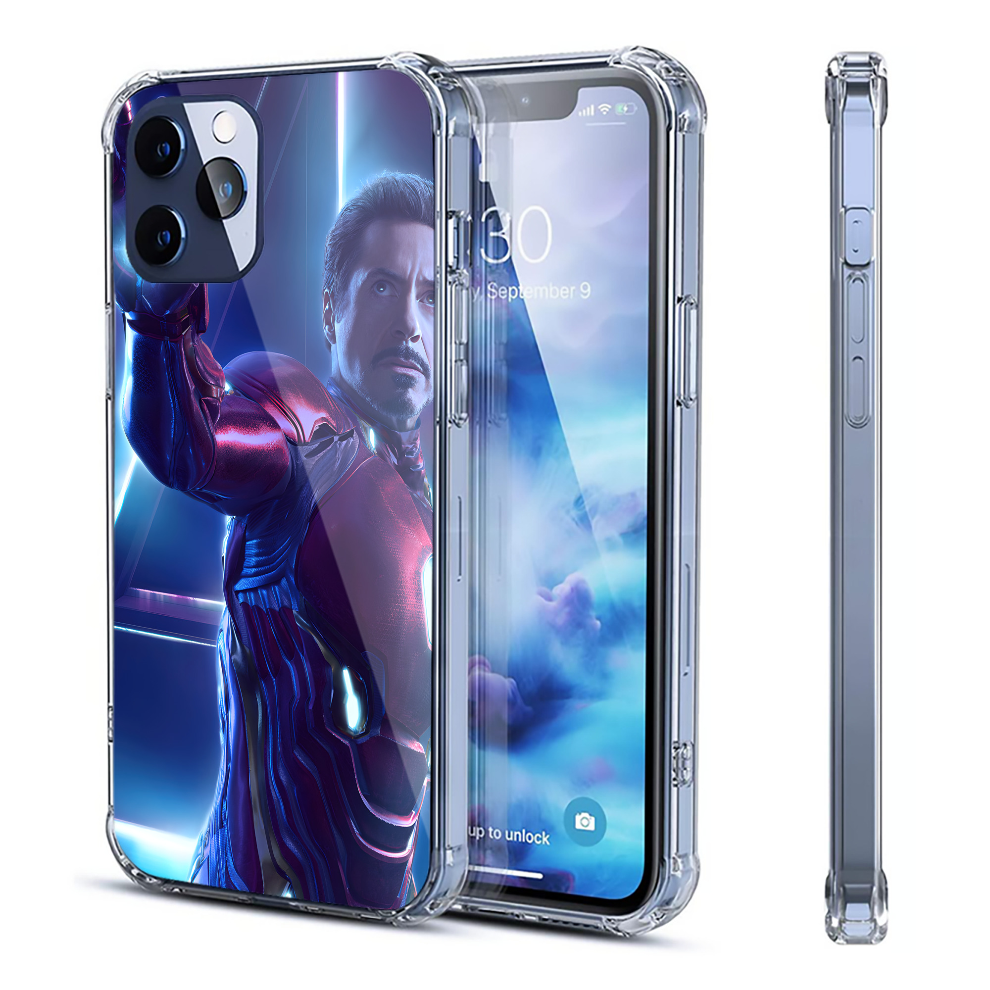 （画像用） アベンジャーズ The Avengers 【iPhone 12シリーズ対応】透明スマホケース（クリアソフトケース）